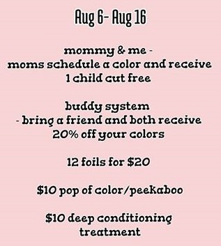 back to school specials from Danielle Peabody at Corepoint Salon & Spa
